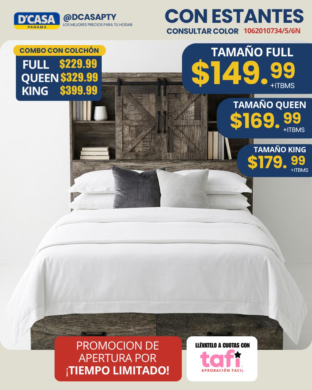 Cama con estantes (portón) — promoción de apertura