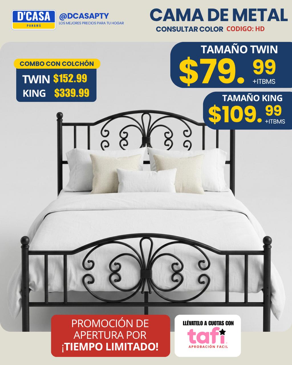 Cama de metal HD — promoción de apertura