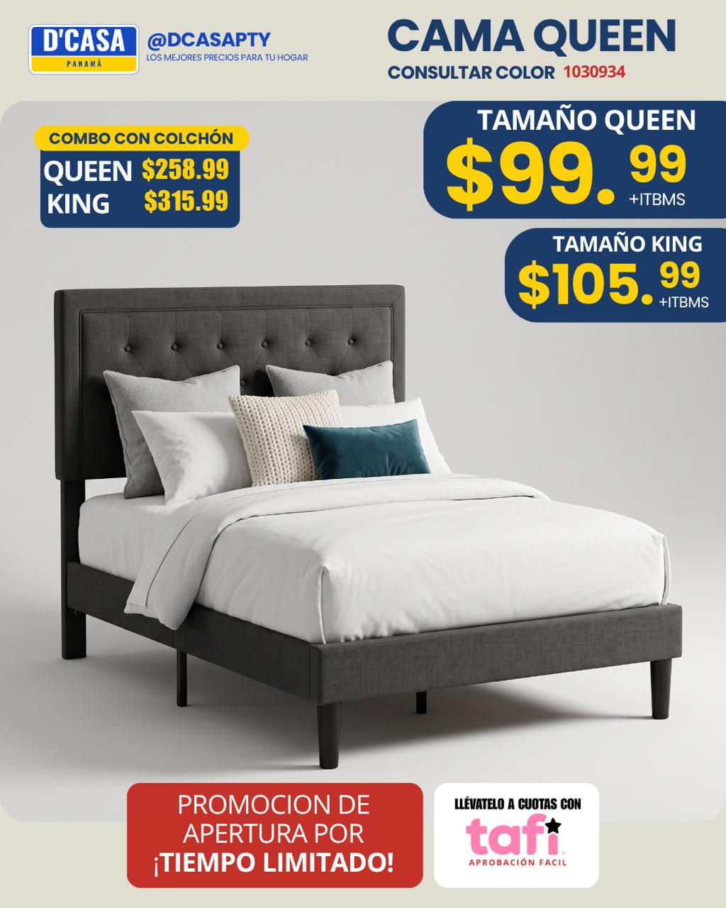 Cama Queen 1030934 — promoción de apertura