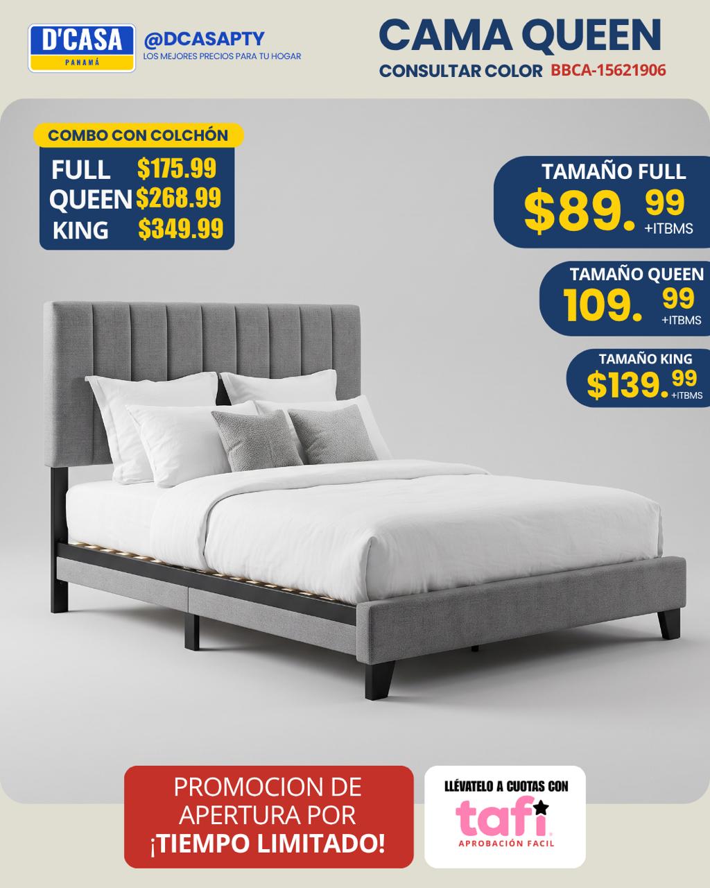 Cama Queen BBCA 1906 — promoción de apertura