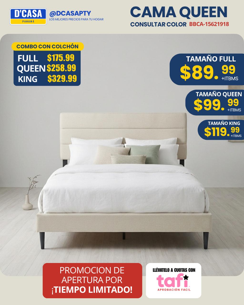 Cama Queen BBCA 1918 — promoción de apertura